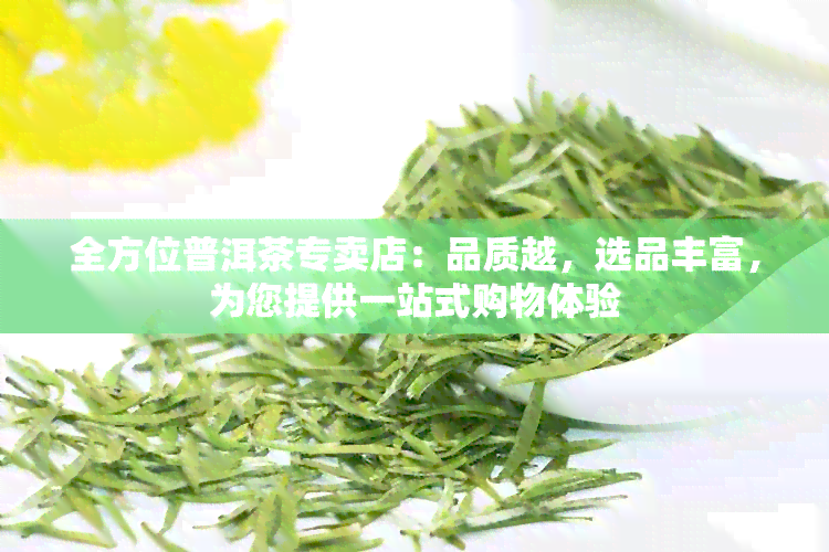 全方位普洱茶专卖店：品质越，选品丰富，为您提供一站式购物体验