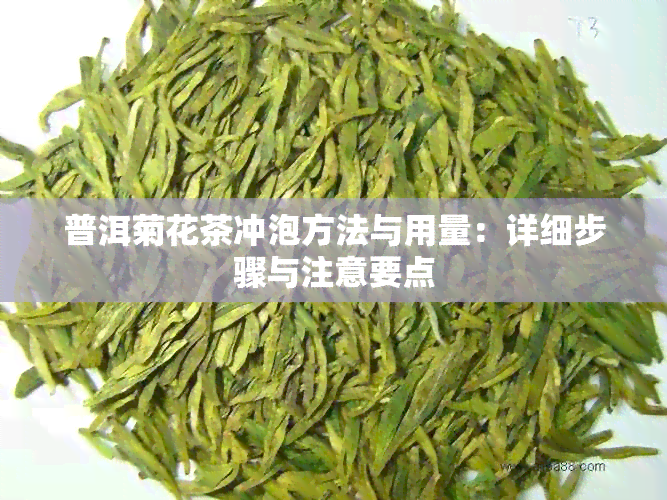 普洱菊花茶冲泡方法与用量：详细步骤与注意要点