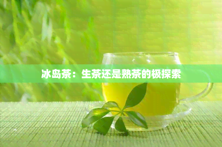 冰岛茶：生茶还是熟茶的极探索