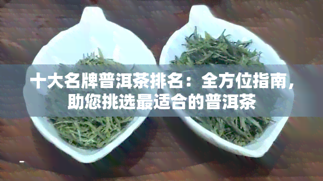 十大名牌普洱茶排名：全方位指南，助您挑选最适合的普洱茶