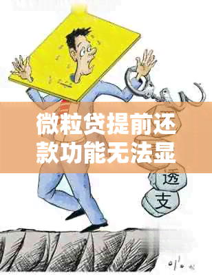 微粒贷提前还款功能无法显示？原因及解决方法一文详解