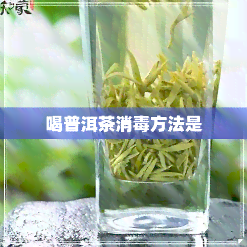 喝普洱茶消方法是