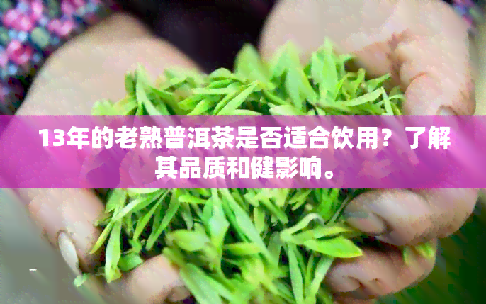 13年的老熟普洱茶是否适合饮用？了解其品质和健影响。