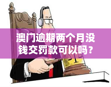 逾期两个月没钱交罚款可以吗？怎么办？