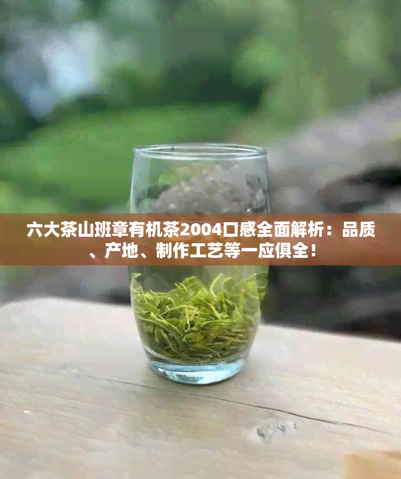 六大茶山班章有机茶2004口感全面解析：品质、产地、制作工艺等一应俱全！