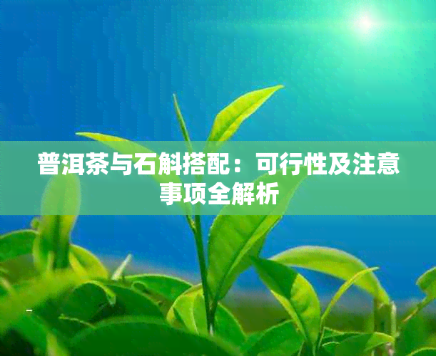 普洱茶与石斛搭配：可行性及注意事项全解析