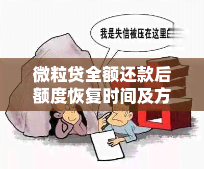 微粒贷全额还款后额度恢复时间及方式：全面解答用户疑惑