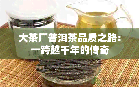 大茶厂普洱茶品质之路：一跨越千年的传奇