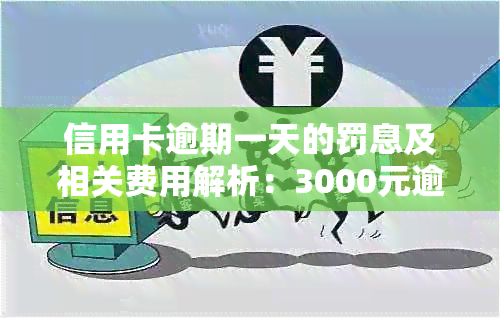 信用卡逾期一天的罚息及相关费用解析：3000元逾期利息如何计算？