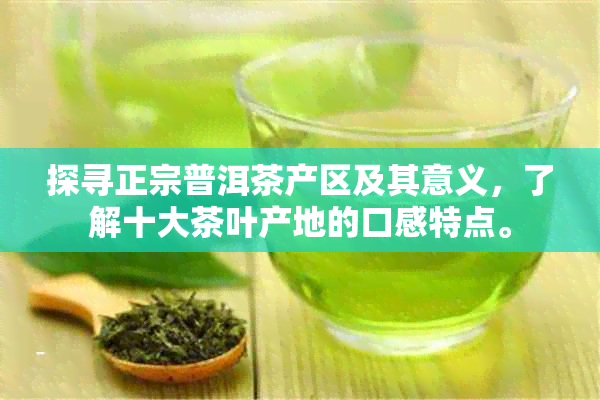 探寻正宗普洱茶产区及其意义，了解十大茶叶产地的口感特点。