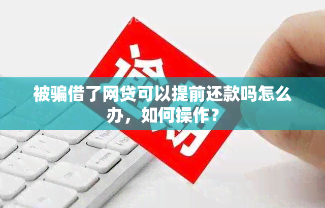 被骗借了网贷可以提前还款吗怎么办，如何操作？