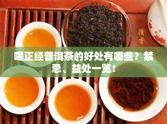 喝正经普洱茶的好处有哪些？禁忌、益处一览！