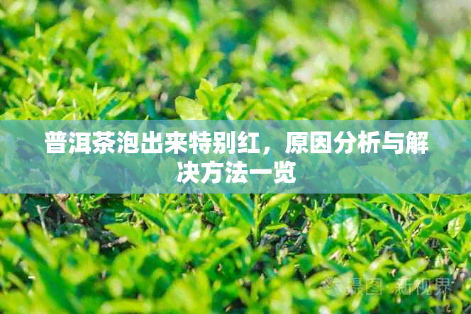 普洱茶泡出来特别红，原因分析与解决方法一览