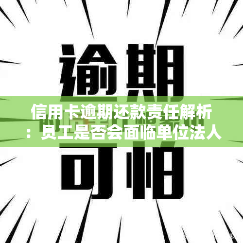 信用卡逾期还款责任解析：员工是否会面临单位法人的追责？