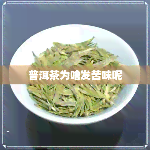 普洱茶为啥发苦味呢