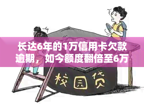 长达6年的1万信用卡欠款逾期，如今额度翻倍至6万，该如何应对和解决？