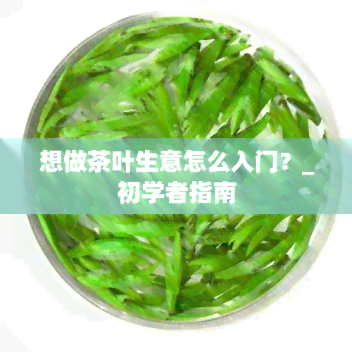 想做茶叶生意怎么入门？_初学者指南