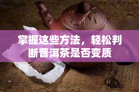 掌握这些方法，轻松判断普洱茶是否变质