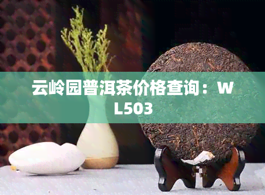 云岭园普洱茶价格查询：WL503