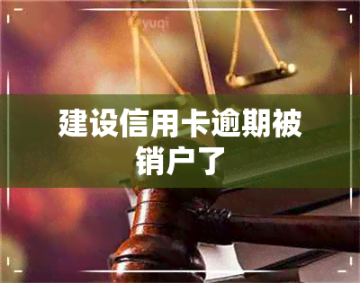 建设信用卡逾期被销户了