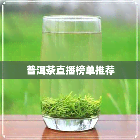 普洱茶直播榜单推荐