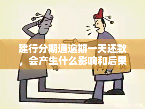 建行分期通逾期一天还款，会产生什么影响和后果？如何解决？