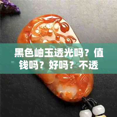 黑色岫玉透光吗？值钱吗？好吗？不透光？黑色岫玉是什么玉？