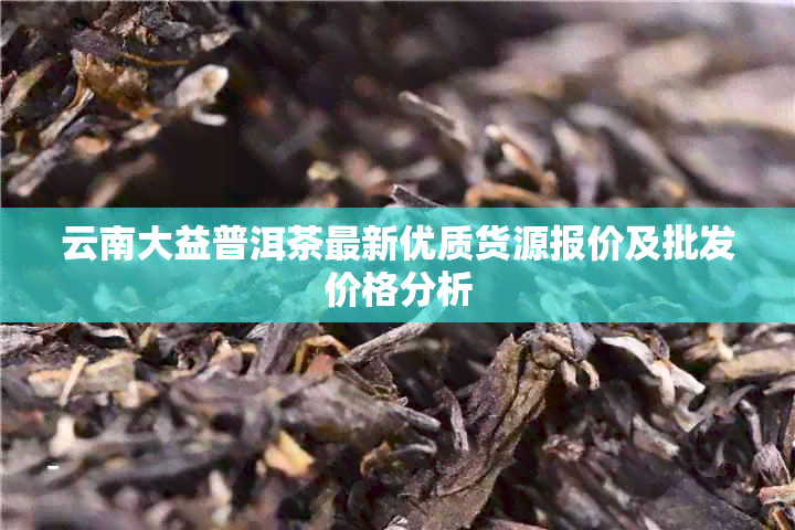 云南大益普洱茶最新优质货源报价及批发价格分析