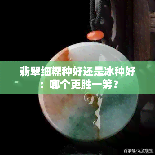 翡翠细糯种好还是冰种好：哪个更胜一筹？