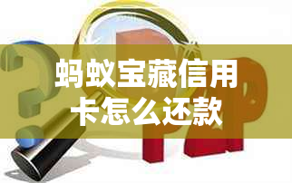 蚂蚁宝藏信用卡怎么还款