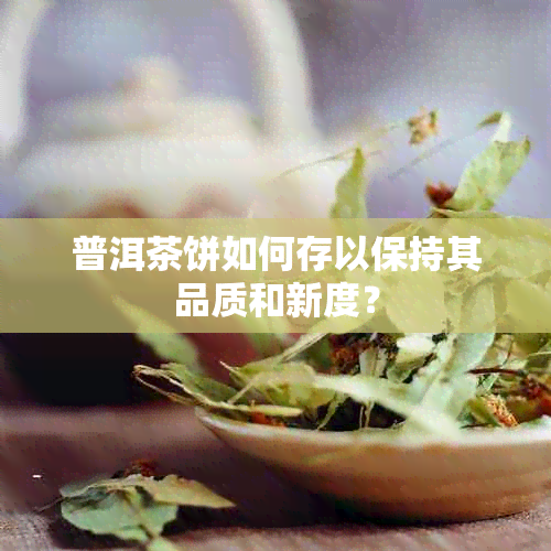 普洱茶饼如何存以保持其品质和新度？