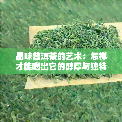 品味普洱茶的艺术：怎样才能喝出它的醇厚与独特？