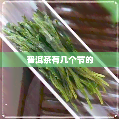 普洱茶有几个节的