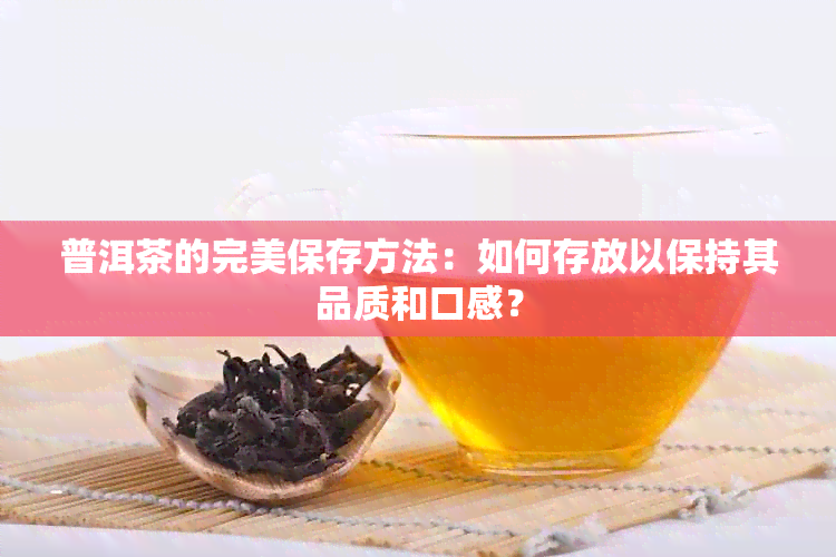 普洱茶的完美保存方法：如何存放以保持其品质和口感？