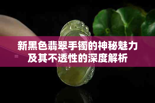 新黑色翡翠手镯的神秘魅力及其不透性的深度解析