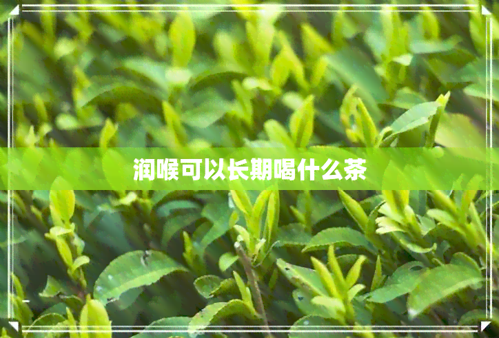 润喉可以长期喝什么茶