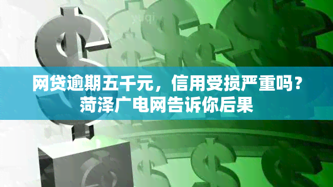 网贷逾期五千元，信用受损严重吗？菏泽广电网告诉你后果