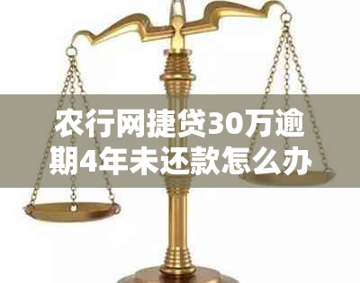 农行网捷贷30万逾期4年未还款怎么办？