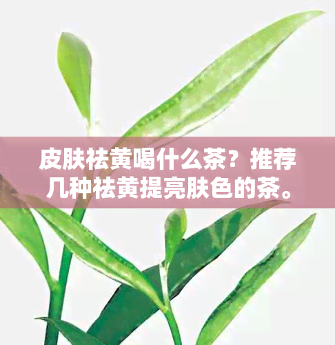 皮肤祛黄喝什么茶？推荐几种祛黄提亮肤色的茶。