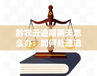 黔农云逾期两天怎么办：如何处理逾期情况？