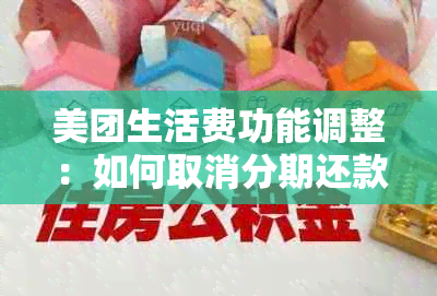 美团生活费功能调整：如何取消分期还款通道？