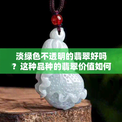 淡绿色不透明的翡翠好吗？这种品种的翡翠价值如何？