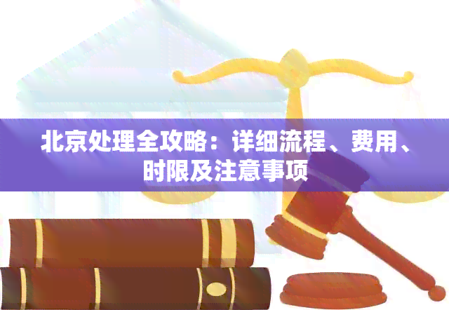 北京处理全攻略：详细流程、费用、时限及注意事项