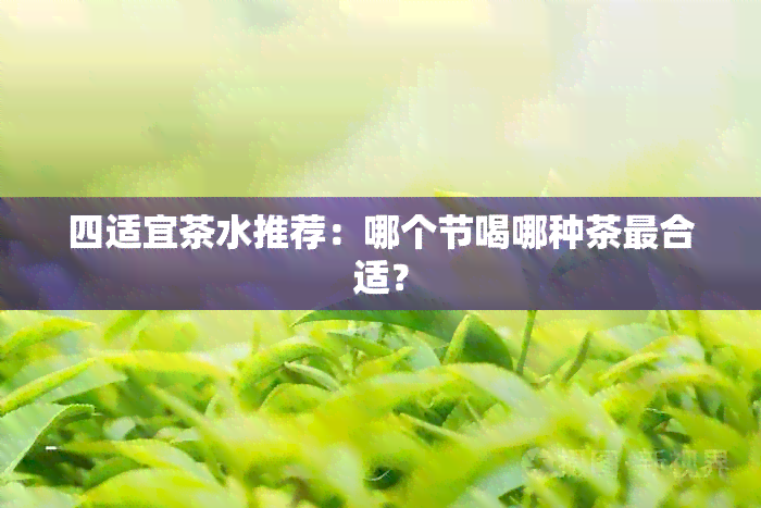 四适宜茶水推荐：哪个节喝哪种茶最合适？