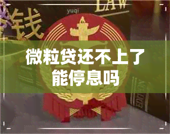 微粒贷还不上了能停息吗