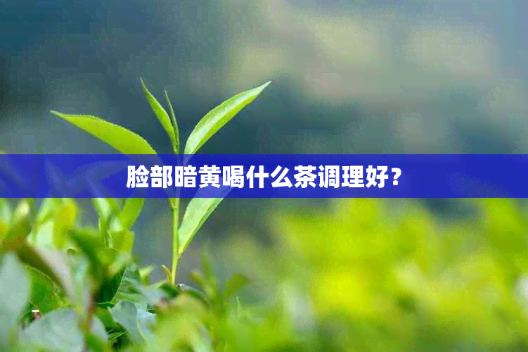 脸部暗黄喝什么茶调理好？