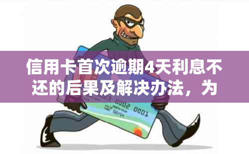 信用卡首次逾期4天利息不还的后果及解决办法，为用户提供全面解答