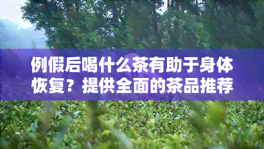 例假后喝什么茶有助于身体恢复？提供全面的茶品推荐和饮用注意事项