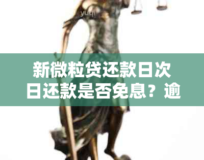 新微粒贷还款日次日还款是否免息？逾期还款有何影响及如何避免？