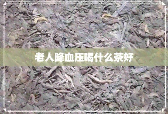 老人降血压喝什么茶好